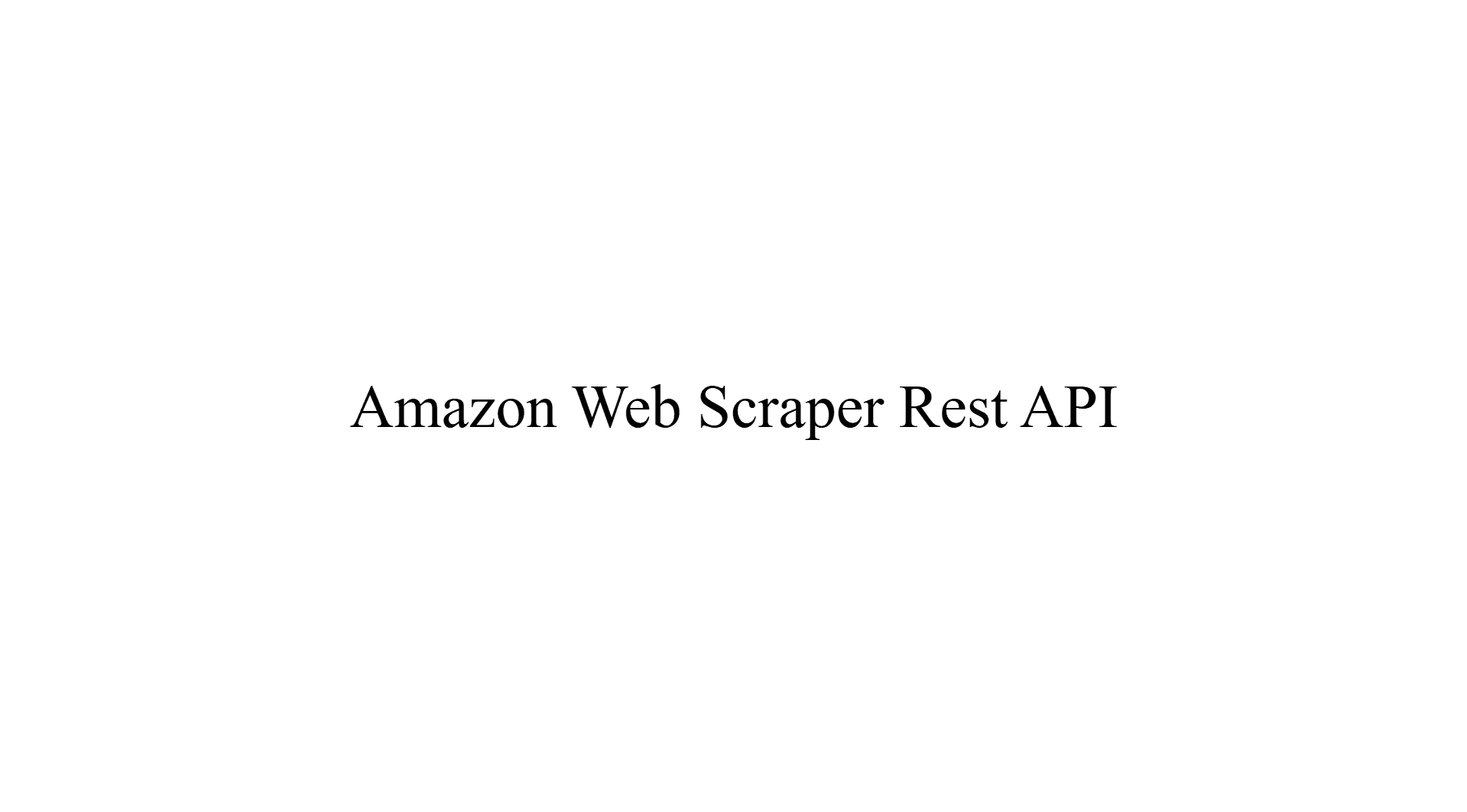 Amazon Web Scraper
